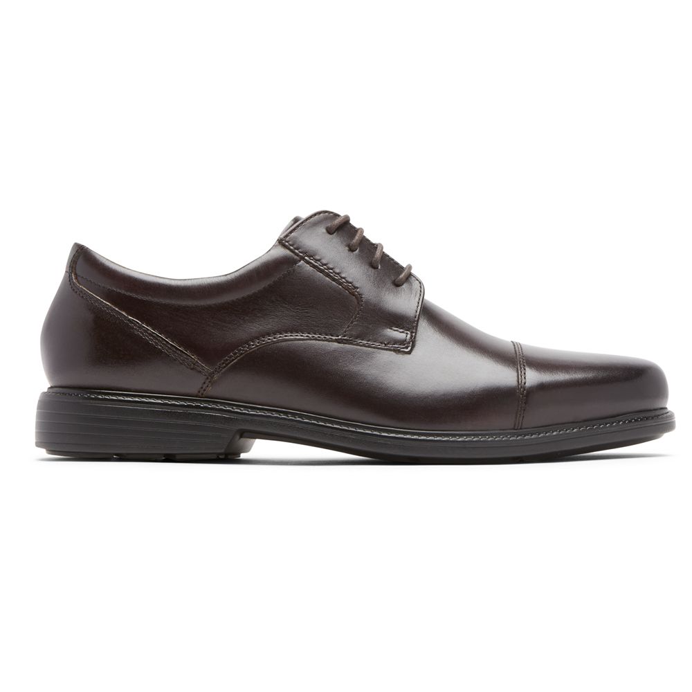 Rockport Charles Road Cap Toe - Mens Oxfords - Burgundy - NZ (BYR-145283)